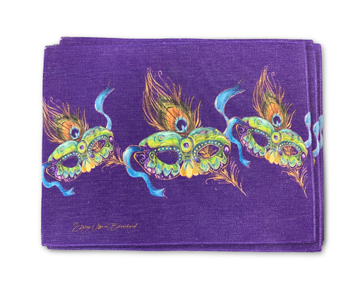 Mardi Gras Masks Placemat Set of 4