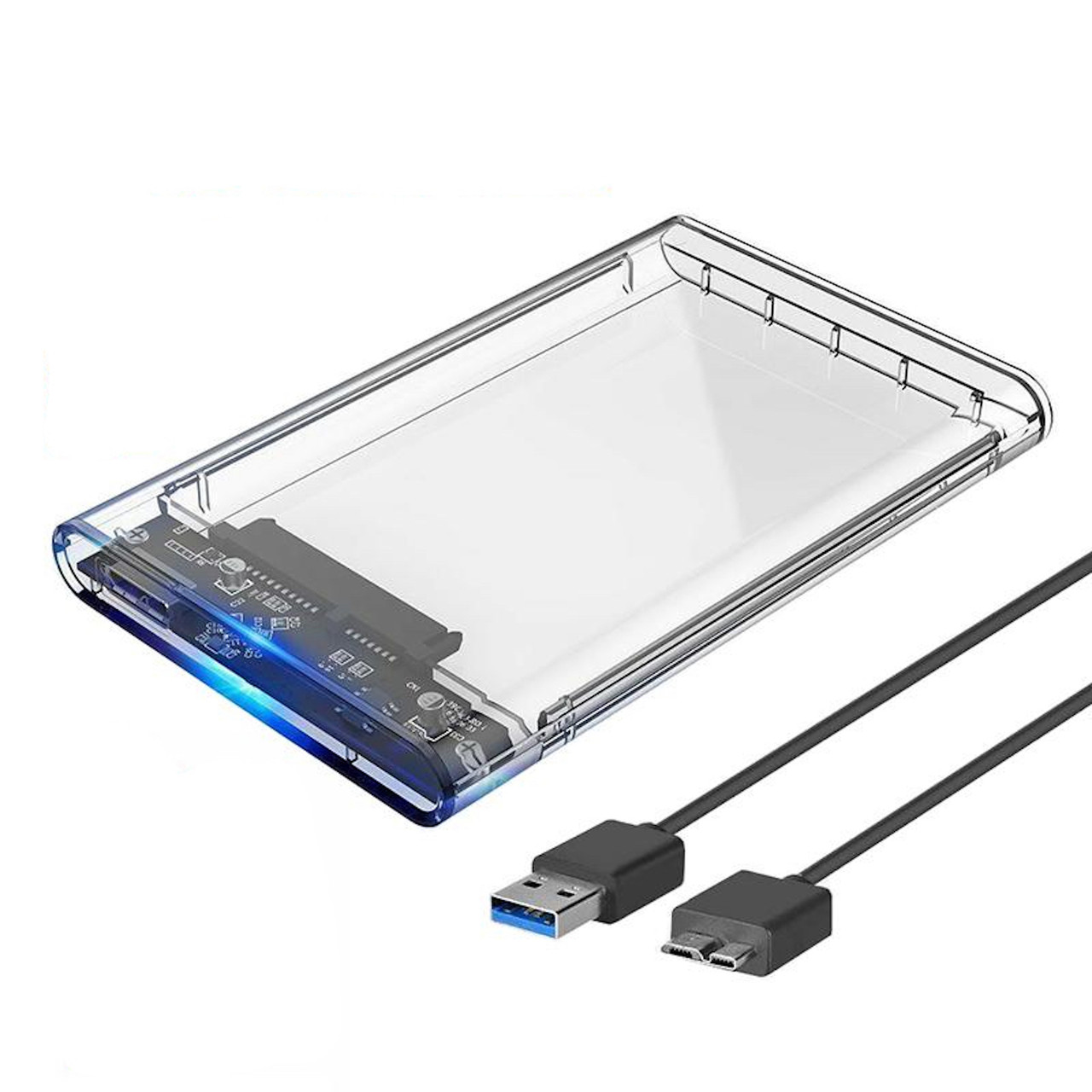 Clear USB 3.0 SATA 2.5 inch Hard Disk Drive HDD External Caddy