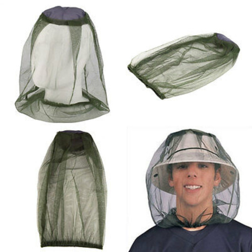 Fine mesh insect head net for outdoor activitiesMosquito net hat with fine mesh and cotton top for insect protection