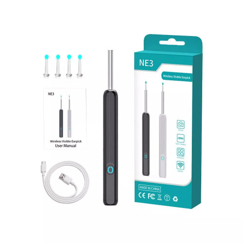 Wireless ear wax removal camera with 1080P HD lens and LED lights