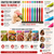 LUPO 9 Multi Colour Aluminum Crochet Hook Knitting Needles Soft Handle 2-6mm