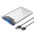Clear USB 3.0 SATA 2.5 inch Hard Disk Drive HDD External Caddy Case Enclosure - BLACK