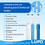 LUPO replacement brush heads compatible with Oral‑B electric toothbrushes