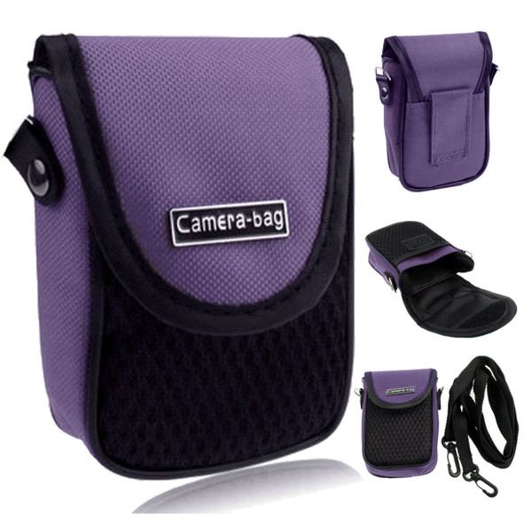 LUPO Universal Compact Digital Camera Case Bag (Internal Size: 100 x 65 x 30mm) - PURPLE