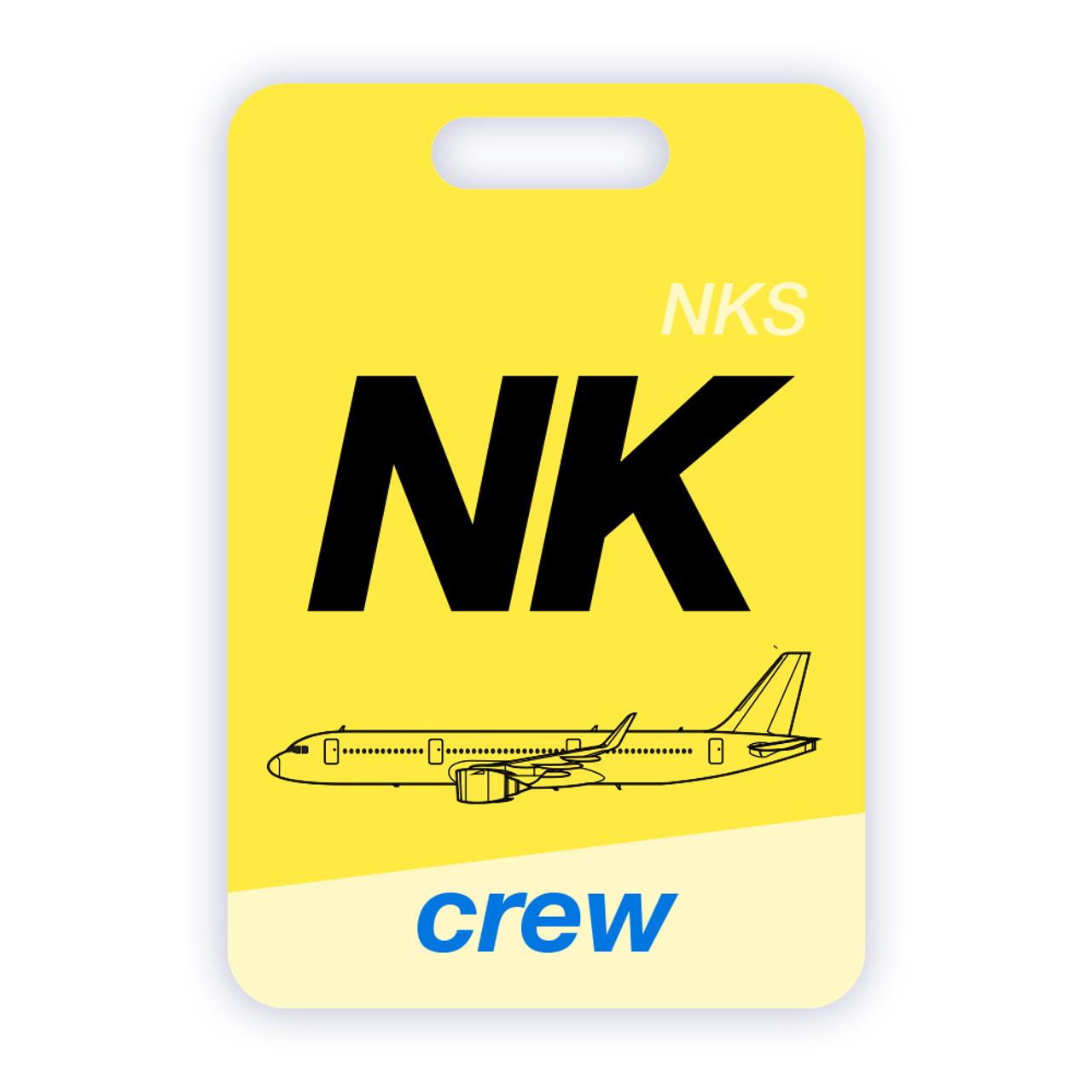 witness Leonardoda Terrible NK/NKS Airbus A321neo Crew Luggage Tag