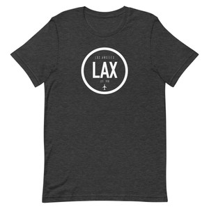 LAX - Los Angeles Airport Code T-Shirt (Dark gray heather) LAX - Los Angeles Airport Code T-Shirt (Dark gray heather)