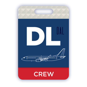 DL/DAL Boeing 737-800 Crew Luggage Tag is perfect for flight crew members such as pilots and flight attendants to identify their crew bags. DL/DAL Boeing 737-800 Crew Luggage Tag is perfect for flight crew members such as pilots and flight attendants to identify their crew bags.