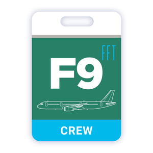 F9/FFT Airbus A321 Crew Luggage Tag is perfect for flight crew members such as pilots and flight attendants to identify their crew bags. F9/FFT Airbus A321 Crew Luggage Tag is perfect for flight crew members such as pilots and flight attendants to identify their crew bags.