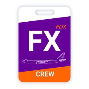 FX/FDX Boeing 777 Crew Luggage Tag is perfect for flight crew to identify their crew bags. FX/FDX Boeing 777 Crew Luggage Tag is perfect for flight crew to identify their crew bags.