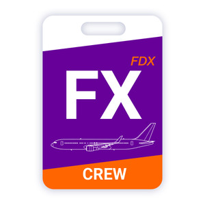 FX/FDX Boeing 767 Crew Luggage Tag is perfect for flight crew to identify their crew bags. FX/FDX Boeing 767 Crew Luggage Tag is perfect for flight crew to identify their crew bags.