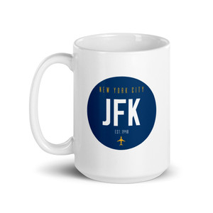 New York City Airport Code JFK Coffee Mug New York City Airport Code JFK Coffee Mug