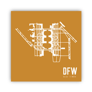 Dallas-Fort Worth International Airport DFW Runway Poster Dallas-Fort Worth International Airport DFW Runway Poster