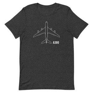 Airbus A380 Aircraft Overhead Blueprint T-Shirt Airbus A380 Aircraft Overhead Blueprint T-Shirt