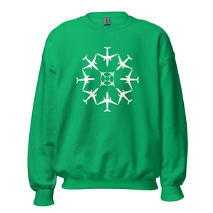 Airbus A330 Snowflake Holiday Christmas Aviation Sweatshirt