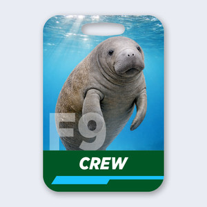 F9 Manatee crew luggage tag aluminum aviation bag tag for airline crew