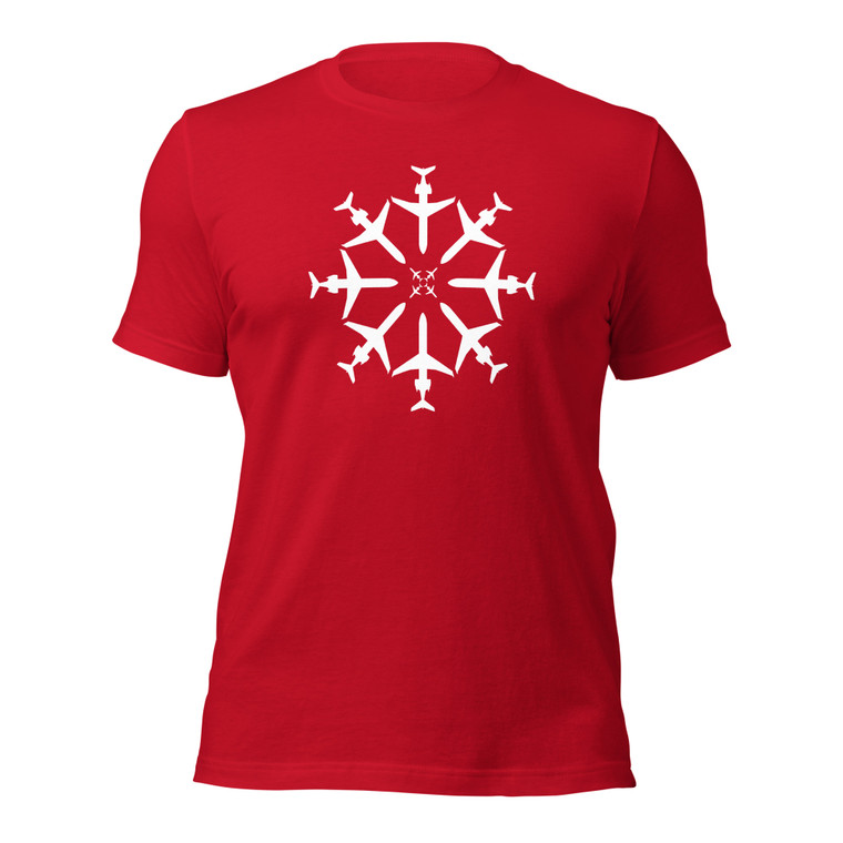 CRJ700 Snowflake Holiday Christmas Aviation T-Shirt