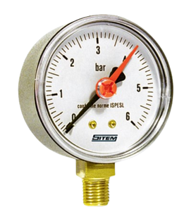 Manometer SITEM 6 bar - fi 60mm, 80mm, 100mm Manometer SITEM 6 bar - fi 60mm, 80mm, 100mm