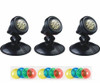 Jebao Pond Light Set of 3 With Coloured Lenses