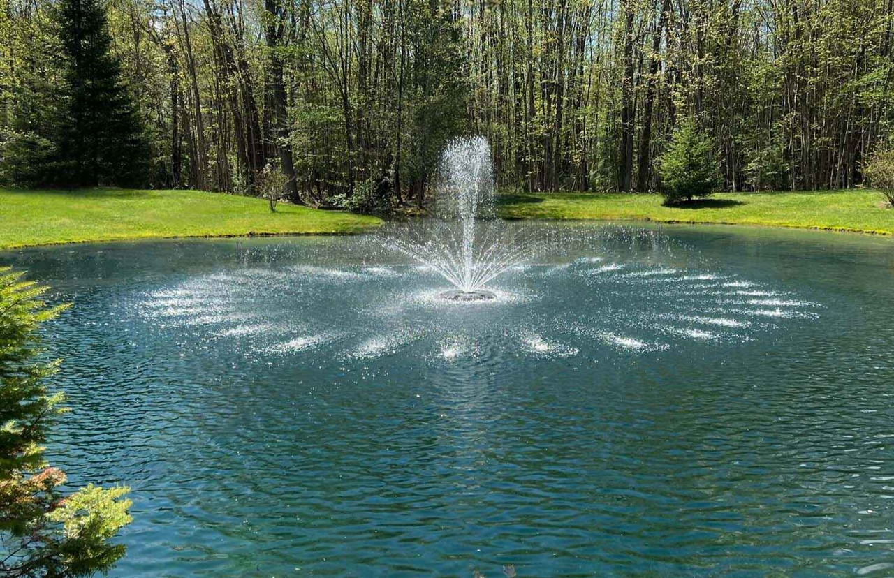 Solar powered pond fountain sale