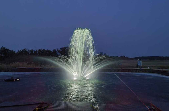 Pond Pro Atlas Fountain with RGB LED lights: Canyon