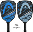 HEAD Blue Gray Flip Graphics Pickleball Paddle Lite HEAD Blue Gray Flip Graphics Pickleball Paddle Lite