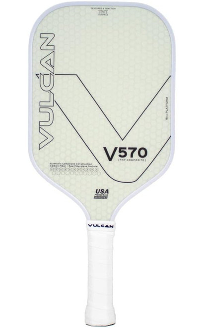 Vulcan V570FRP White Pickleball paddle front