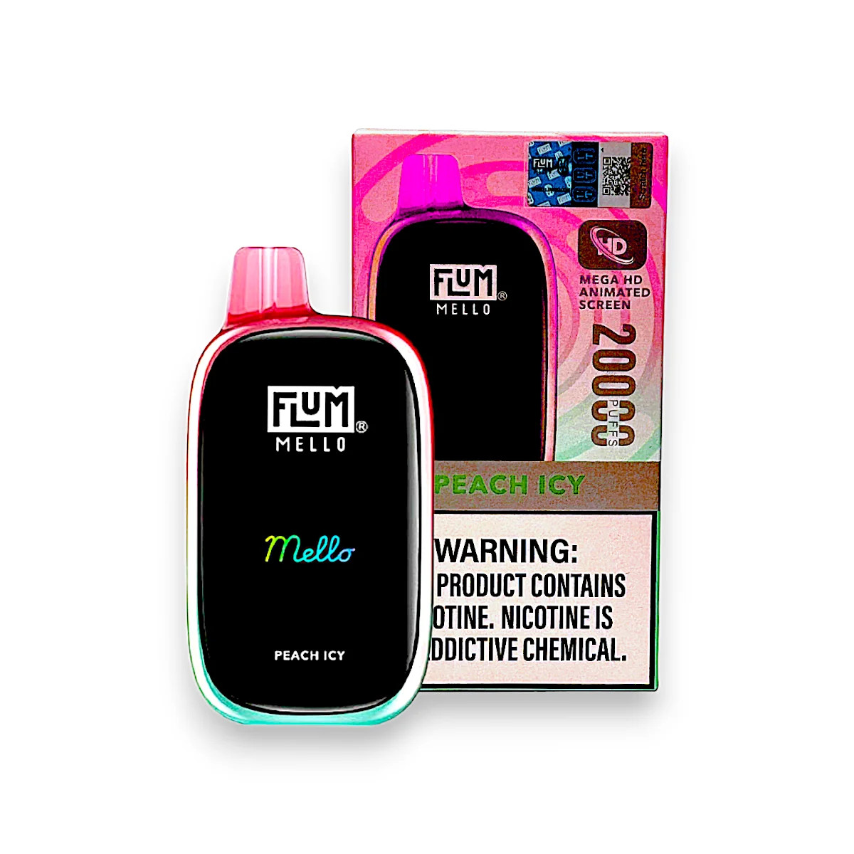 Flum Mello Disposable Vape 20000 Puffs Peach Icy