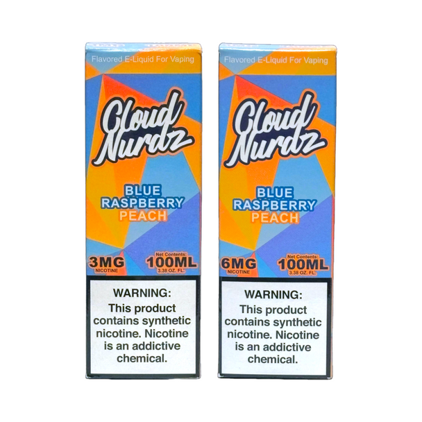 Cloud Nurdz E-Liquid Blue Raspberry Peach 100ml