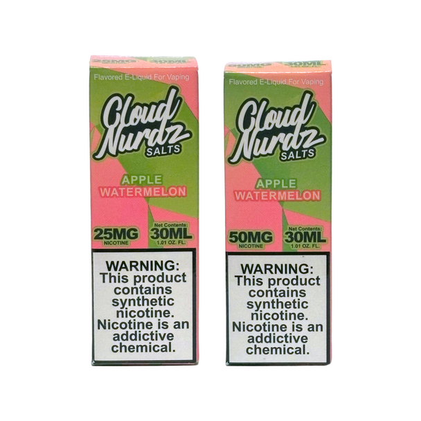 Cloud Nurdz Salts E-Liquid Apple Watermelon 30ml