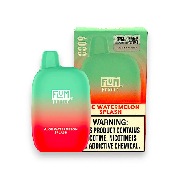 Flum Pebble Disposable Vape 6000 Puffs Aloe Watermelon Splash Flum Pebble Disposable Vape 6000 Puffs Aloe Watermelon Splash