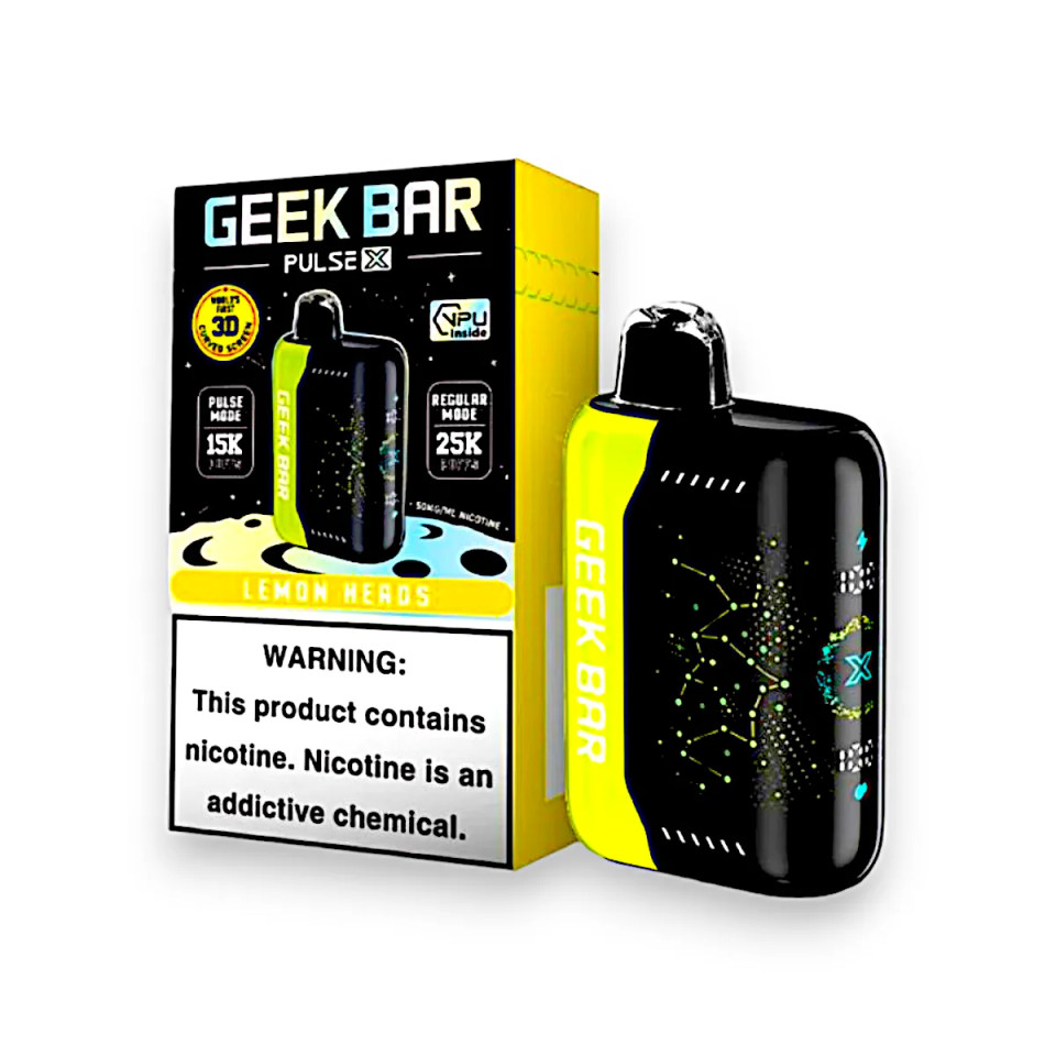 Geek Bar Pulse X Lemon Heads Geek Bar Pulse 5% 15000 Puffs Grape Lemon -  Garage Del Vapor Lemonhead Geek Bar