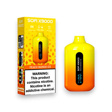 Sofi X9000 Disposable Vape 9000 Puffs Peach Mango Ice
