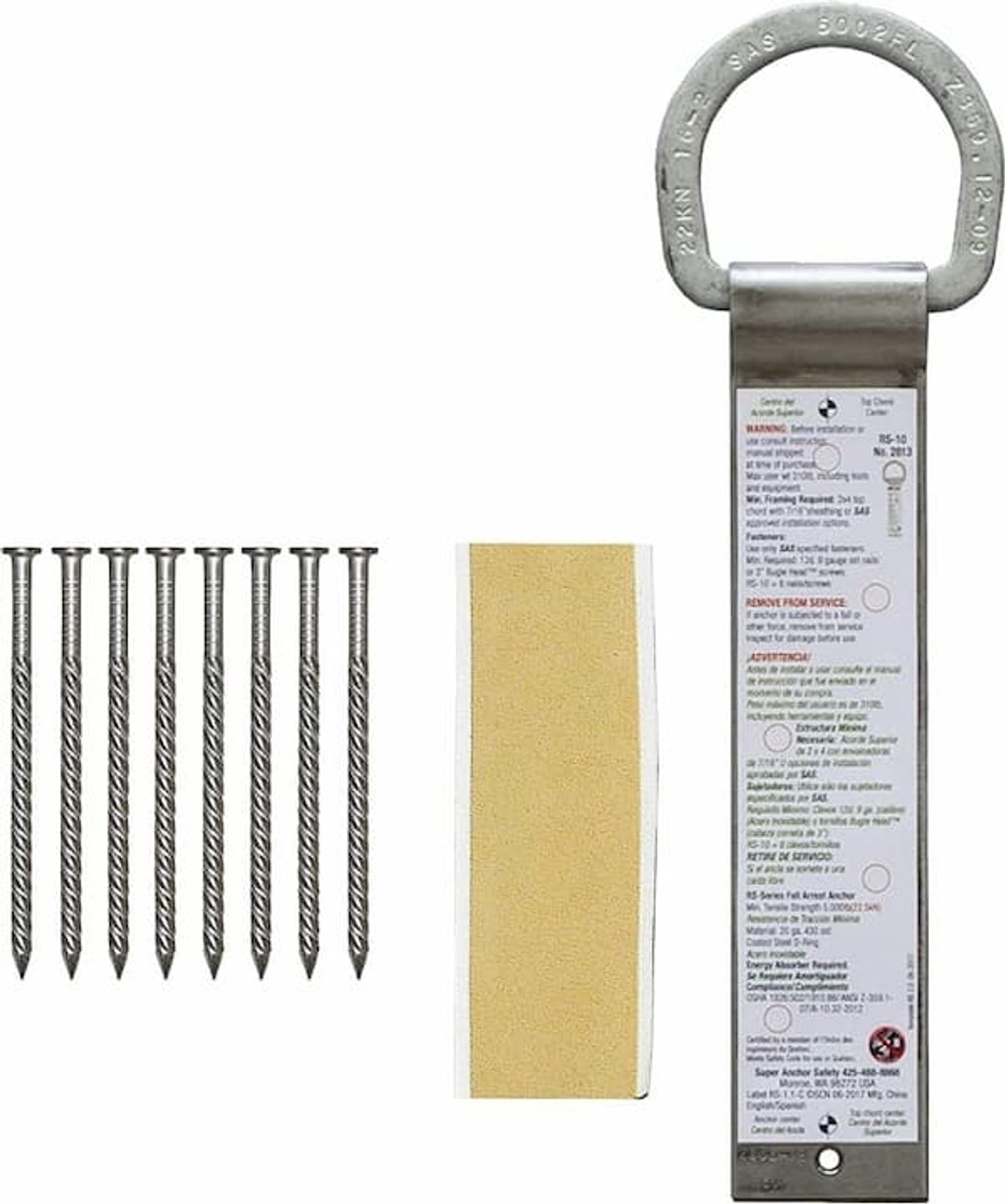 Single Sided D-Ring Anchor | Fall Protection Equipment