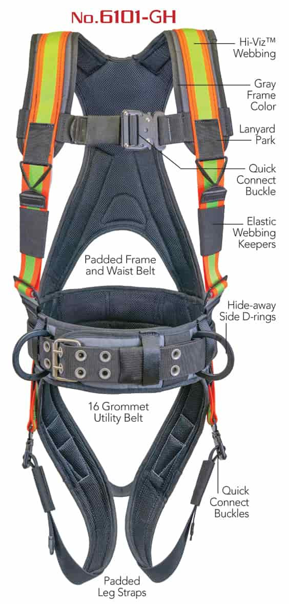 Super Anchor Deluxe 6101GH Full Body Harness-5 Sizes Available