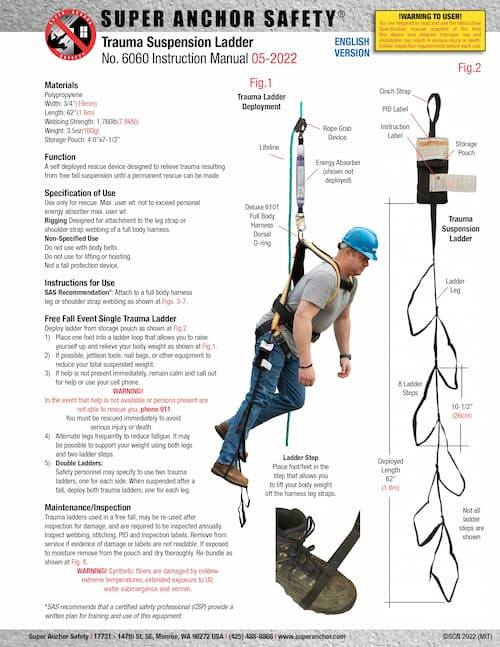 Super Anchor 6060 Trauma Suspension Ladder (4-Pack)
