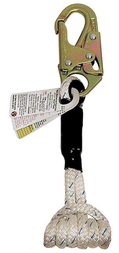 50' 3-Strand Value Lifeline + 4015-V Rope Grab & 3600lb Snap-hook