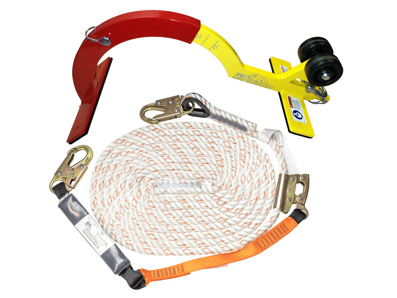 Roof Anchor Kit with Full Body Harness, Lifeline, Lanyard, Rope Grab, Roof  Anchor and Bag - UltraSafeUSA