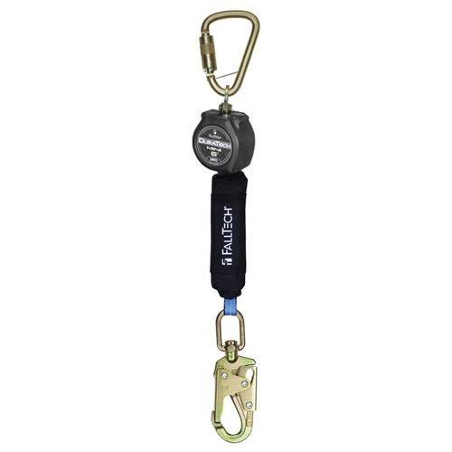 FallTech 72706SB2 Mini 6ft Web SRL, Steel Carab Swivel Snap