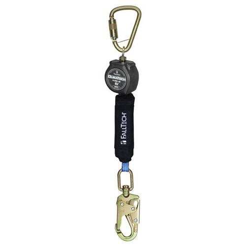 FallTech 72706SB2 Mini 6ft Web SRL, Steel Carab Swivel Snap