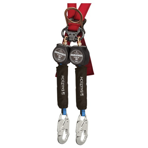 FallTech 72706TB4 Mini 6ft Web Twin SRL, Alum Snap Hooks