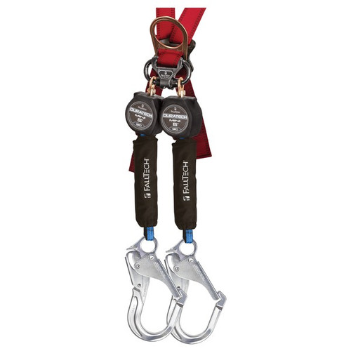 FallTech 72706TB5 Mini 6ft Web Twin SRL, Alum Rebar Hooks