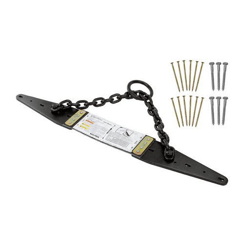 FallTech 7493A reusable heavy-duty chain roof anchor for wood framing