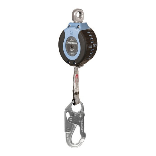 FallTech 82706SA1 6' DuraTech Single-Leg personal SRL with swivel eye + steel snap hook