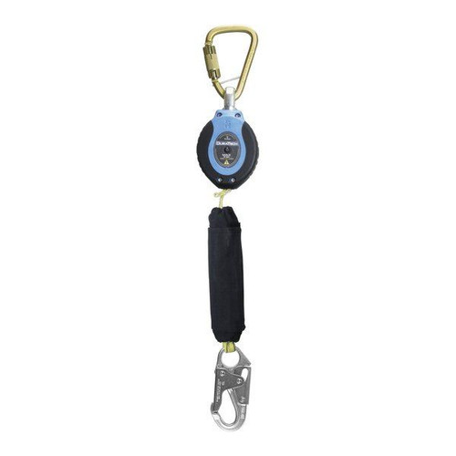 FallTech 82909SC1 9' Arc Flash MAX Single-Leg personal SRL with steel carabiner + steel snap hook