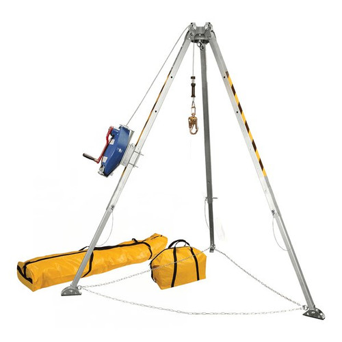 FallTech 7508S 8 ft Tripod Kit with 60 ft Stainless 3-Way SRL-R