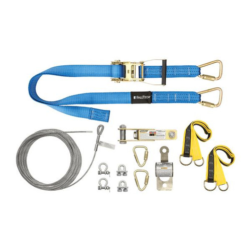 FallTech 60230AR SteelGrip Plus Cable HLL Kit with Anchors with 30 ft