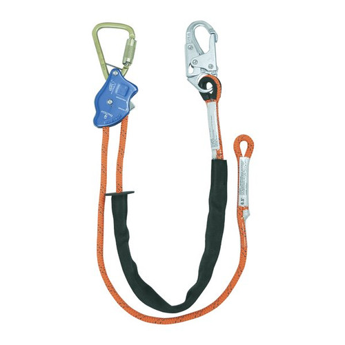 FallTech 8165B65 Adjustable Rope Positioning Lanyard with 6.5 ft, Steel Snap