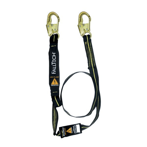 FallTech 8242AF Arc Flash Energy Absorbing Lanyard, 6 ft Single with Snap Hooks