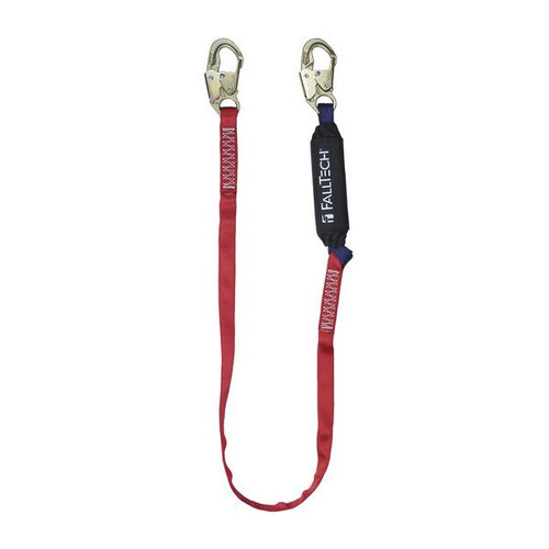 FallTech 8247B Ironman 12 ft Free Fall Lanyard, 6 ft Single with Web, Snap Hooks