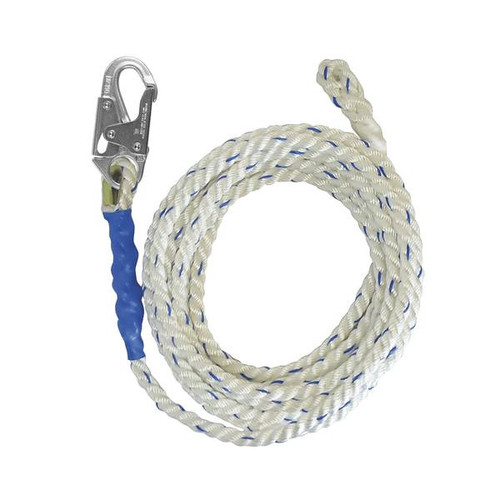 FallTech 8175 Vertical Lifeline, 75 to 500 ft, 5/8 in Rope with 75 ft
